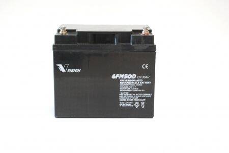 VISION Bleiakku 6FM50DX mit 12V und 50Ah