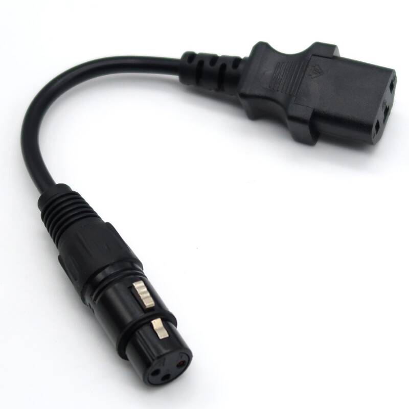 Ladeadapter, von 3 pol. Rundstecker auf Stecker eckig, für alle Bleigel Ladegeräte mit Rundstecker