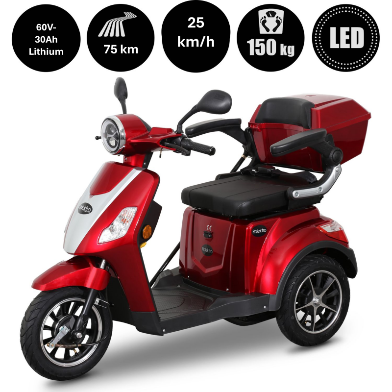 E-Trike 25 V.3 Lithium-Ionen, 25 km/h Frühjahrsangebot — Blau / 25 km/h / Lithium-Ionen