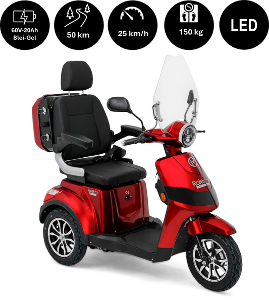 E-Trike 25 V.2 Premium Blei-Gel, 25 km/h — Blau / 25 km/h / Blei-Gel